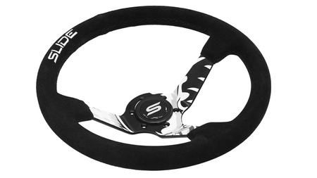 Kierownica SLIDE 350mm offset:90mm Zamsz Hydrografika