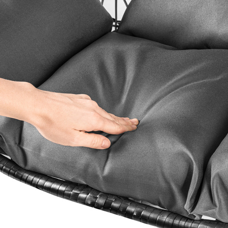 FOTEL WISZĄCY KOSZ BUJANY KOKON HUŚTAWKA BUJAK SPLOT KOŁA