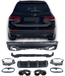 DYFUZOR MERCEDES X247 GLB BLACK KOŃCÓWKI 2X2