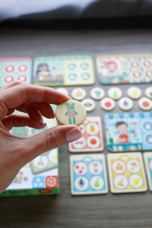 Drewniana gra Apli Kids - Memo Lotto Zakupy