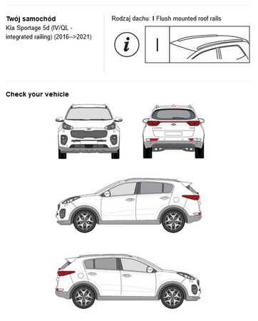 Bagażnik dachowy CRUZ AIRO FUSE DARK Sportage Tucson