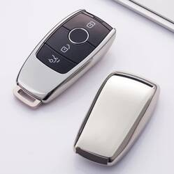 POKROWIEC NA KLUCZYK DO MERCEDES KEYLESS SREBRNY