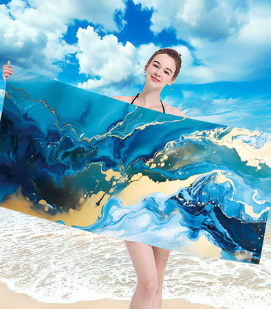 RĘCZNIK PLAŻOWY KĄPIELOWY 100 X 180 CM MIKROFIBRA DUŻY SZYBKOSCHNĄCY MIĘKKI KOLOROWY