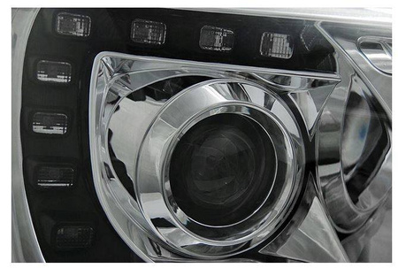Lampy lefrektory VW T5 10-15 chrole LED DRL