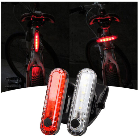 LAMPKA ROWEROWA LED TYŁ PRZÓD USB 50 LUMENÓW NA ROWER