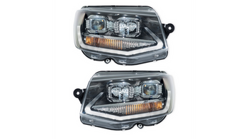 Zestaw Lamp Halogenowych Black DRL VW TRANSPORTER MULTIVAN T6 2015-obecnie