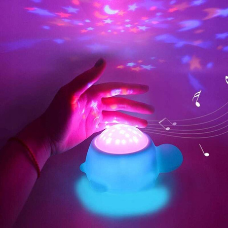 LAMPKA NOCNA 3W1 DLA DZIECI PROJEKTOR GWIAZDY SZUMIŚ ŚWIETLACZEK