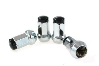 Nakrętki M12x1.25 Stal 30mm D1Spec Orginal Silver/Black Stożek