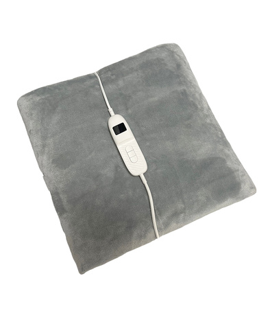 KOC ELEKTRYCZNY GRZEJĄCY 180 X 160 DUŻY MIĘKKI CIEPŁY SZARY Z PILOTEM DWUOSOBOWY Z TIMEREM