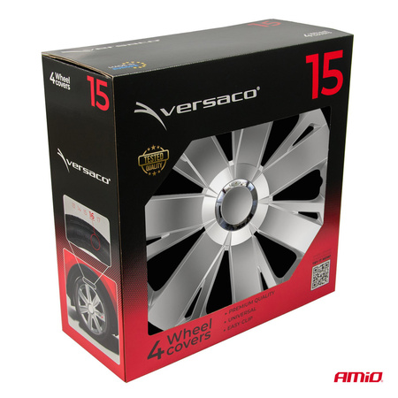 Kołpaki samochodowe 4szt. komplet Energy srebrne 15" cali COLOR BOX