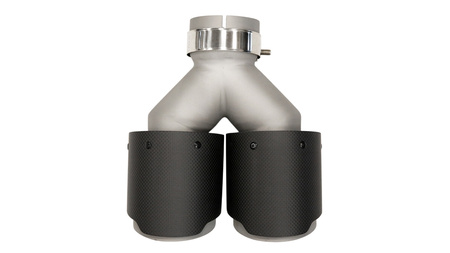 Końcówka tłumika 101mmx2 wejście 76mm Carbon Mat