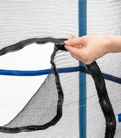 TRAMPOLINA OGRODOWA DUŻA STABILNA DLA DZIECI DO DOMU Z SIATKĄ 138 x 160 CM