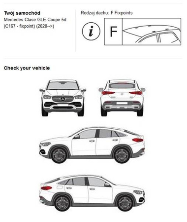 Bagażnik dachowy Cruz Airo Fuse Mercedes GLE Coupe C167