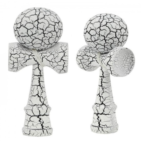 KENDAMA JAPOŃSKA GRA ZRĘCZNOŚCIOWA DREWNIANA DWUKOLOROWA ZŁAP KULKĘ