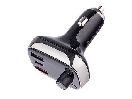 Transmiter FM MYWAY 12/24V z USB-C PD, QC4.0+, Auto-ID, woltomierzem i HandsFree