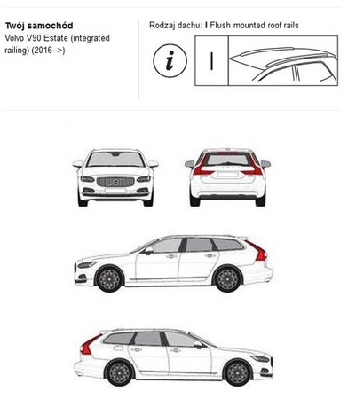 Bagażnik dachowy CRUZ AIRO FUSE Volvo V90 Estate