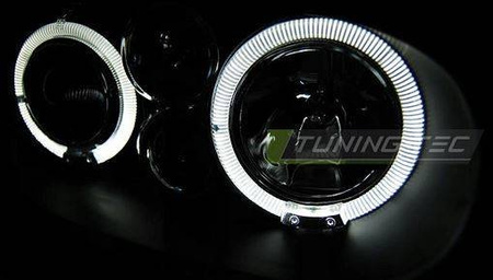 Reflektory lampy przednie VW Golf IV BLACK RINGI