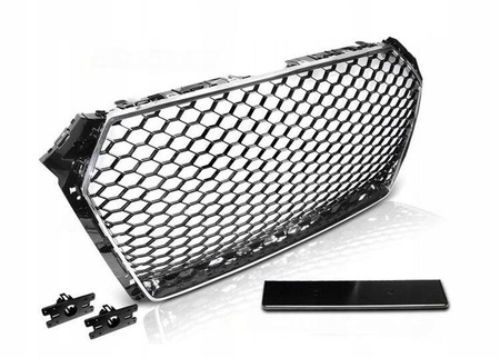 Grill atrapa sport AUDI A4 B9 15-19 chrom