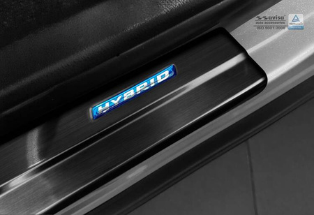 Toyota Rav4 IV Zestaw - Czarna nakładka na zderzak tylny + nakładki progowe - czarne)