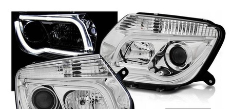Reflektory lampy przednie Dacia Duster 04.10- chro
