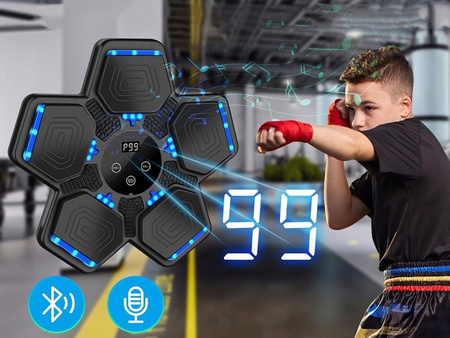 TABLICA BOKSERSKA INTELIGENTNA ŚCIENNA ELEKTONICZNA TRENAŻER MUZYKA BLUETOOTH LICZNIK REGULACJA GŁOŚNOŚCI DO TRENINGU ĆWICZEŃ BOKSU