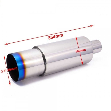 Tłumik końcowy przelotowy smoke tip 76mm