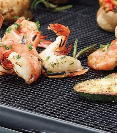 MATA GRILLOWA TEFLONOWA ODPORNA NA CIEPŁO WIELORAZOWA RUSZT SIATKA DO PIECZENIA NA GRILLA DO PIEKARNIKA