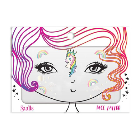 Naklejki na twarz Face Tattoo Snails - Unicorn