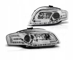 Lampy reflektory Audi A4 B7 04-08 led tube chrome