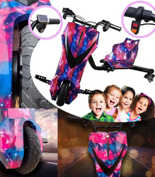 TRÓJKOŁOWY GOKART ELEKTRYCZNY SKUTER POJAZD DESKOROLKA HULAJNOGA DRIFTUJĄCA REGULOWANA LED WYŚWIETLACZ KLAKSON BLUETOOTH DLA DZIECI MŁODZIEŻY