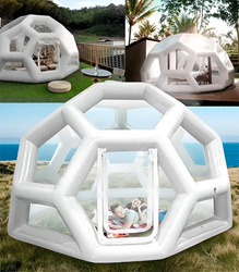 NAMIOT DMUCHANY 4M IGLO PRZEZROCZYSTE POWIETRZNE KEMPINGOWE POMPKA W ZESTAWIE DO OGRODU NA IMPREZY