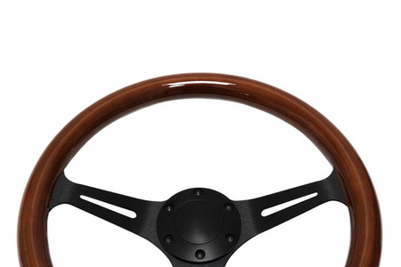 Kierownica 350mm Drewno Black