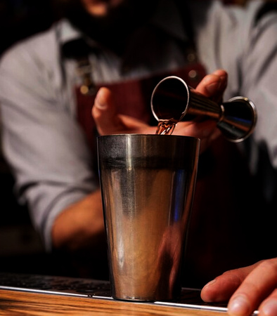 ZESTAW BARMAŃSKI 6 ELEMENTÓW SHAKER STOJAK SOLIDNY DOMOWY DO NAPOJÓW DRINKÓW