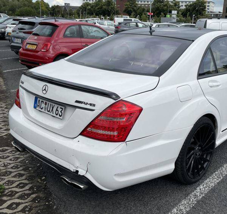 SPOILER MERCEDES W221 06-11 TRUNK ABS GLOSSY BLACK