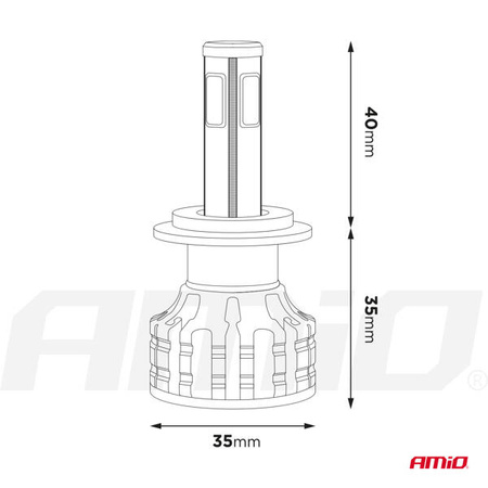 Żarówki samochodowe LED seria COB HB4 6500K AMIO-02847