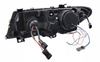 Reflektory lampy przednie BMW E46 RINGI BLACK Seda