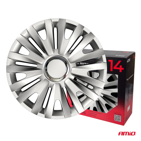 Kołpaki samochodowe 4szt. komplet Royal srebrne 14" cali COLOR BOX