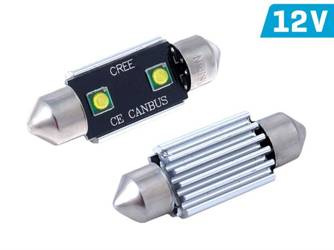 Żarówka VISION Festoon SV8.5 36mm 12V 2x 3535 SMD LED, CANBUS, biała, 2 szt.