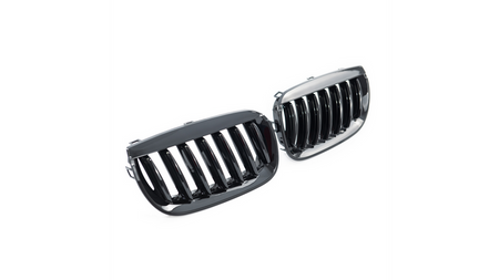 Grill sportowy pojedyncze żeberka Gloss Black BMW X3 E83 przed liftem 2003-2006