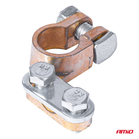 Klemy zaciski akumulatora mosiężne 600A 2 szt. w blistrze AMIO-01161