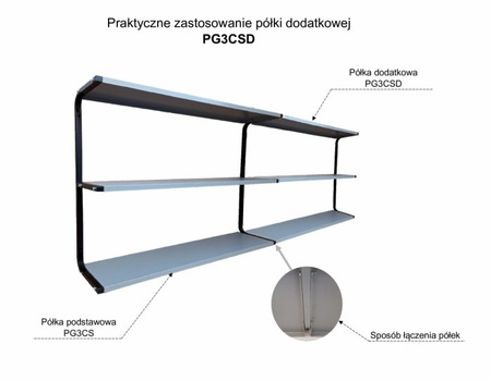 Półka garażowa dodatkowa PG3CSD