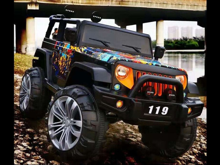 JEEP NA AKUMULATOR AUTO 6 SILNIKÓW J19G 4x4 BUJAK PANEL MP3