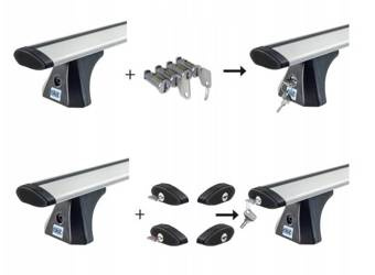 Zaślepki z zamkami do belek Airo 4szt Cruz + zamki