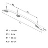 Relingi dachowe Fiat Doblo I 223 L1 2001-2010 Srebrny SHORT