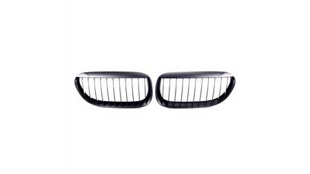 Grill sportowy pojedyncze żeberka Matt Black BMW 6 E63 E64 2003-2010