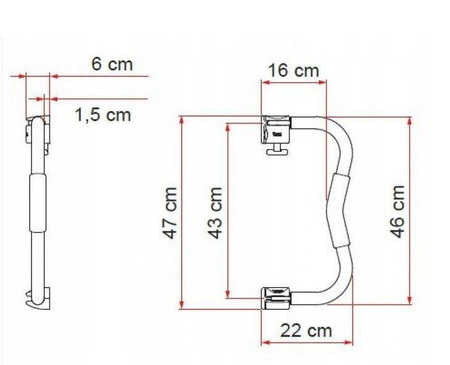 Zabezpieczenie Poręcz do drzwi Security S - Fiamma