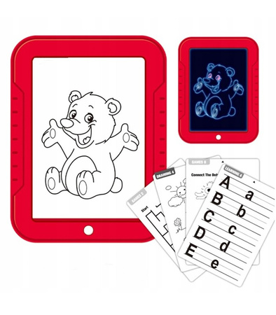 MAGIC PAD TABLET GRAFICZNY MAGICZNY ZNIKOPIS TABLICA LED SZABLONY MAZAKI