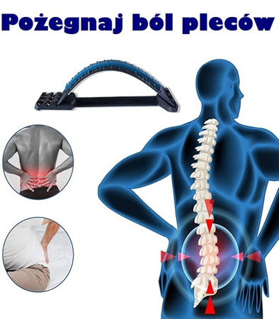 PRZYRZĄD DO ROZCIĄGANIA PLECÓW MASAŻER Z MAGNESAMI BACK STRETCHER Z PUDEŁKIEM