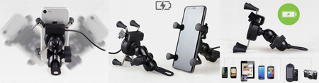 Uchwyt ładowarka na motocykl skuter USB 5V 2.1A 