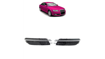 Ramki do halogenów Chrome & Black AUDI A6 C7 przed liftem 2011-2015